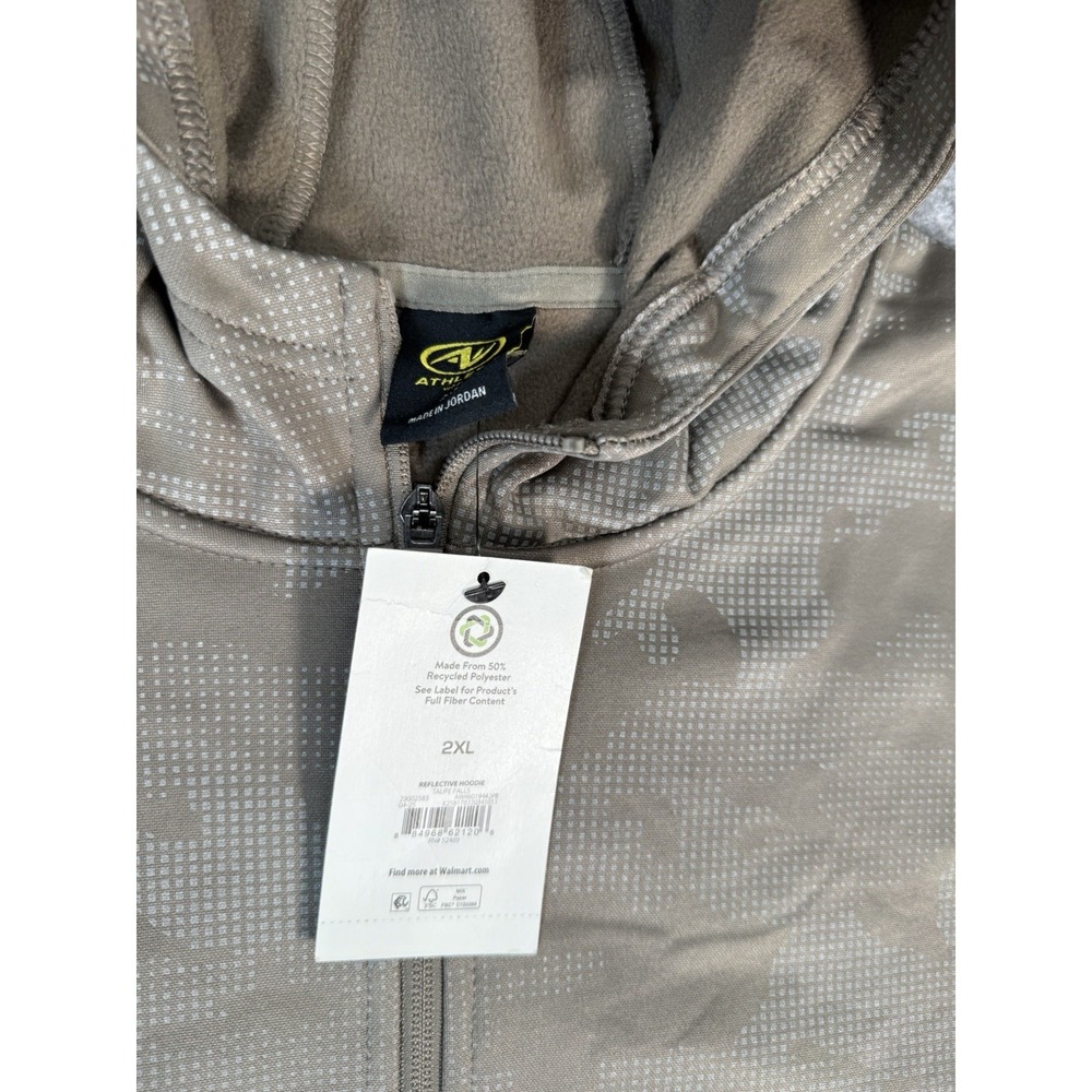 Athletic Works Mens 2XL Reflective Camo Full Zip Hoodie NWT Fleece Lined - Picture 6 of 9